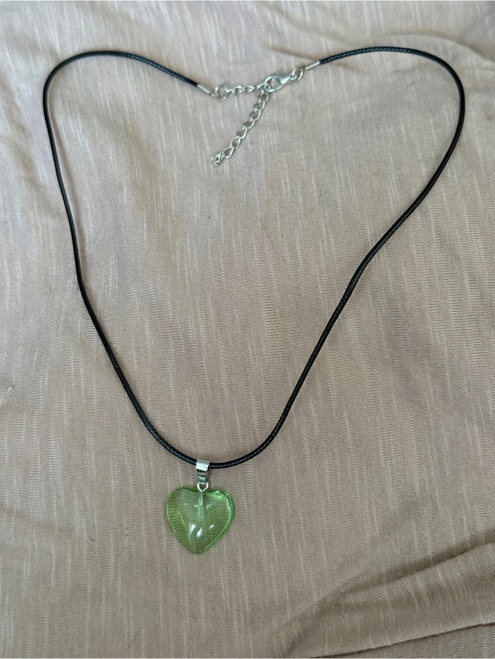Green Heart Pendant Necklace - Women Jewelry